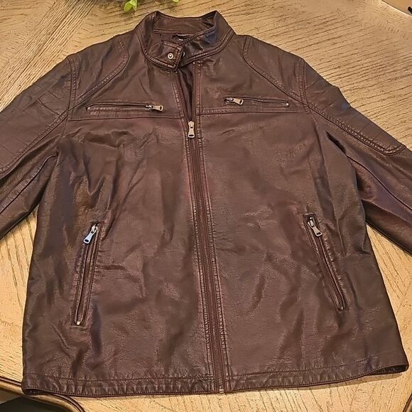 INC International Concepts Men's Dark Brown Burgendy Jacket XL - Picture 11 of 13